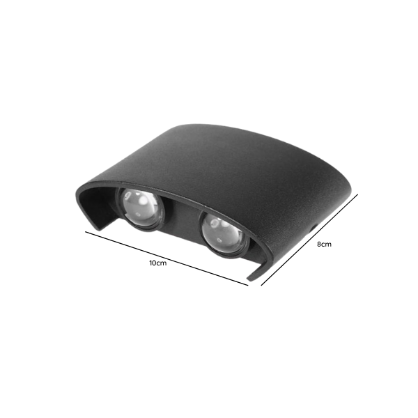 Aplique Para Exterior Doble Foco LED 4W