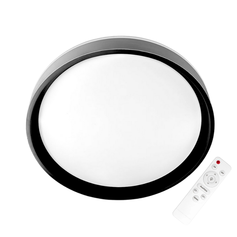 Lámpara de Techo LED Redonda 48+48W de Aluminio - Colores Negro, Blanco y Gris