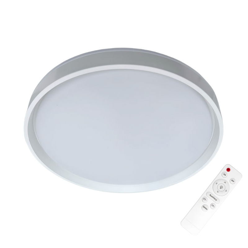 Lámpara de Techo LED Redonda 48+48W de Aluminio - Colores Negro, Blanco y Gris